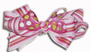 pink polka dot and stripe funky bow
